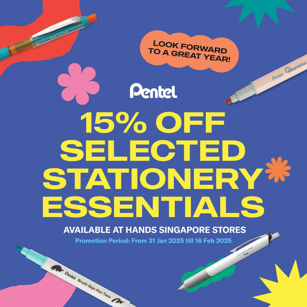 15% Off Stationery Essentials at HANDS Singapore!