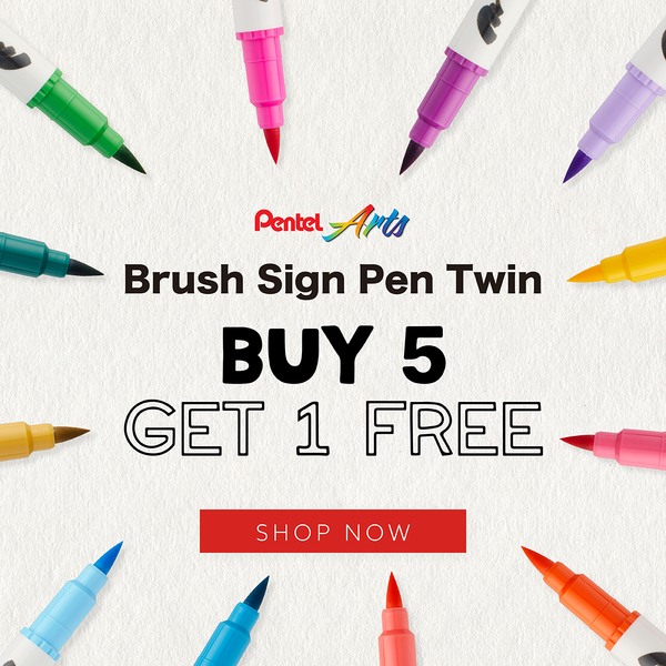 Brush Sign Pen Twin: Buy 5 Free 1