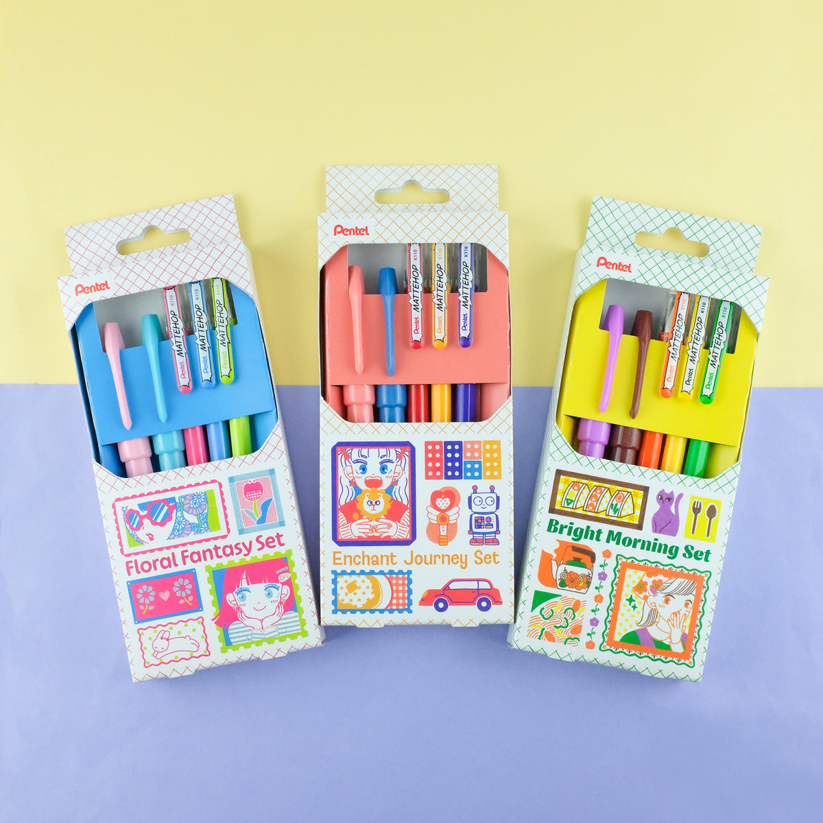 MATTEHOP Set with Brush Sign Pen (Limited Edition)– Pentel Singapore