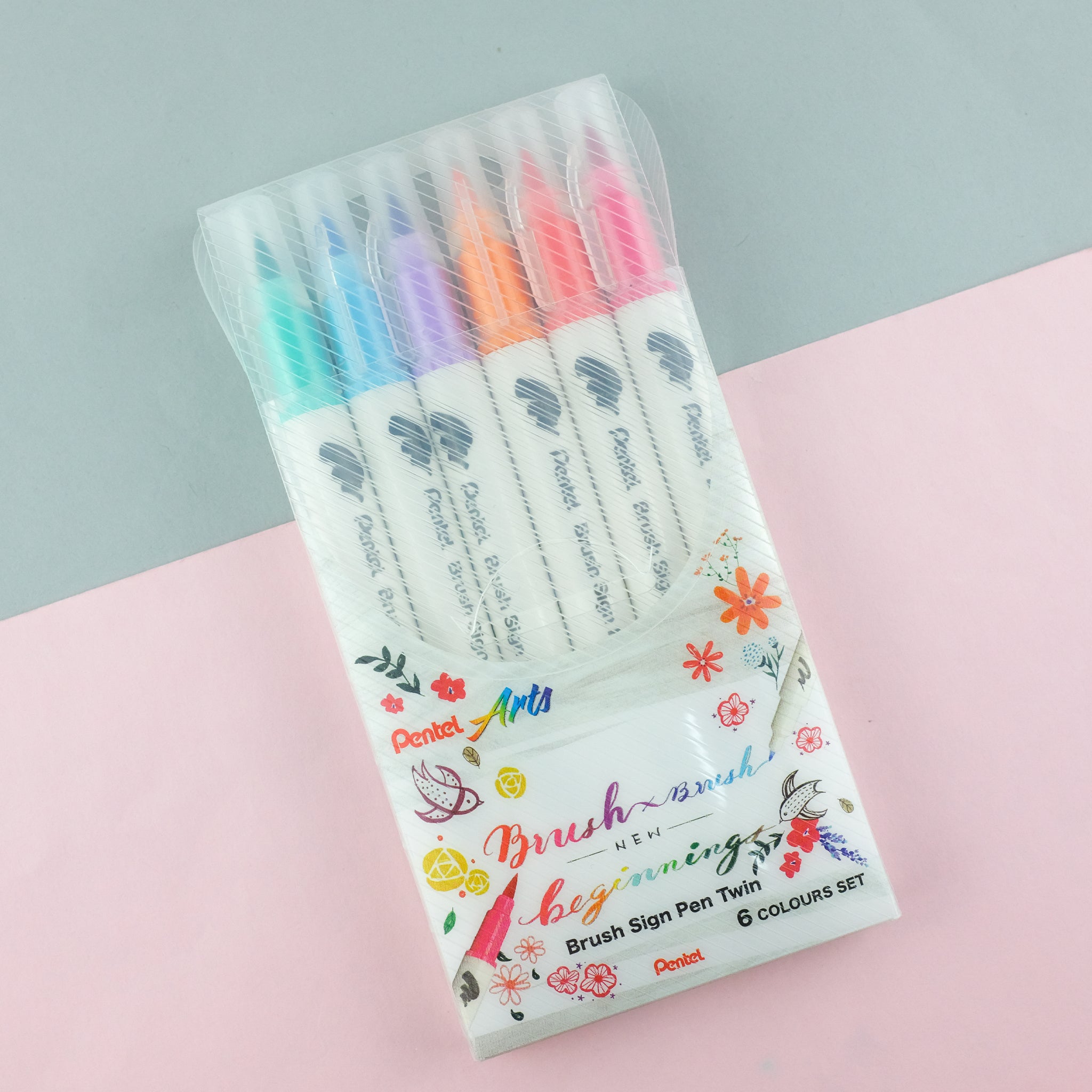 Pentel Brush Sign Pen Twin Tip – 10 Stück In Orange, Mit Doppelter Spitze Für Handlettering & Illustrationen
