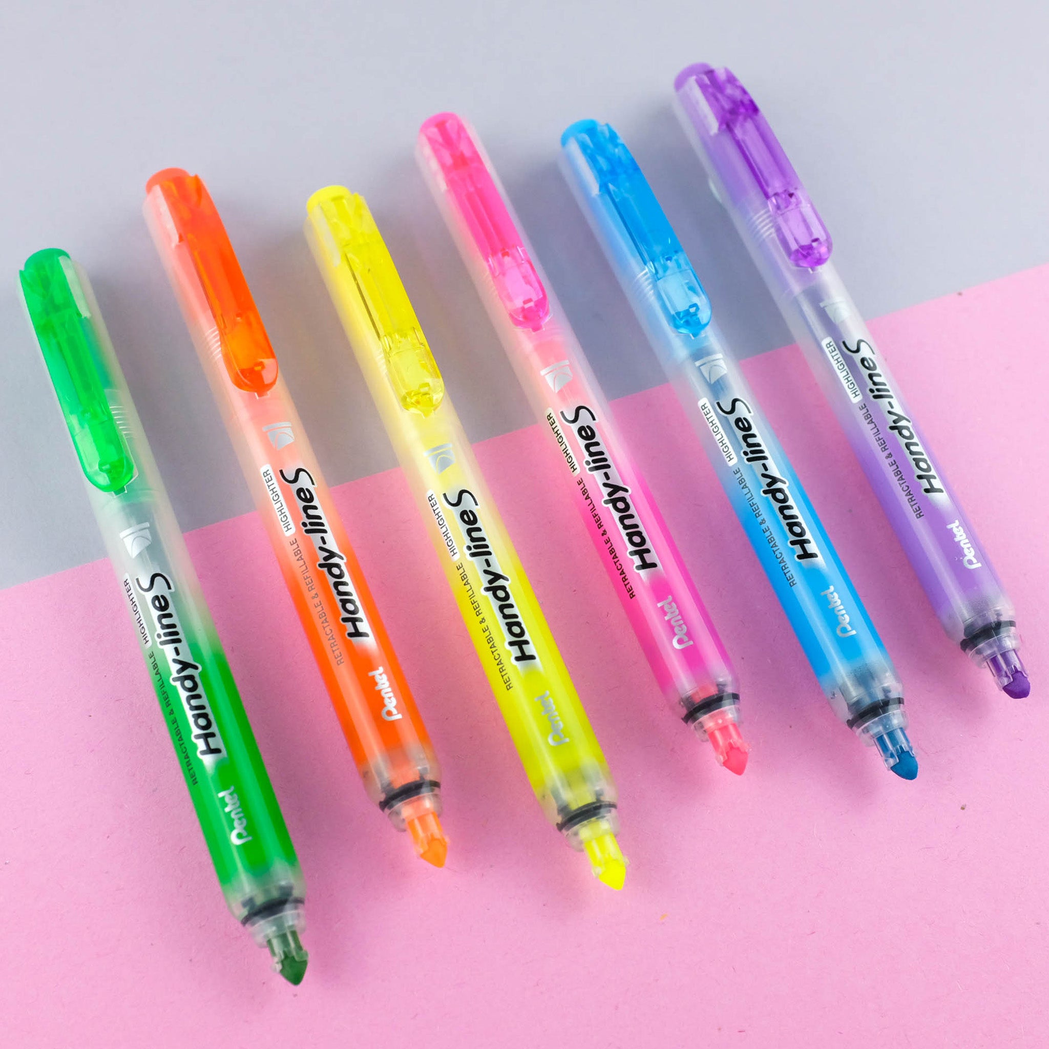 Handy-line S Retractable Highlighter– Pentel Singapore